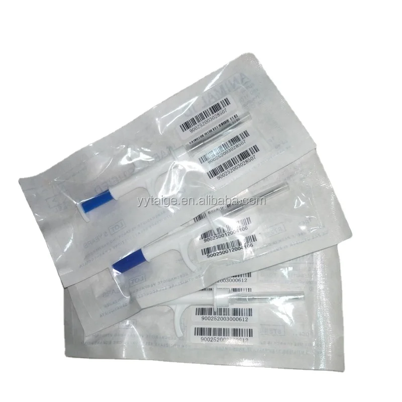 134.2KHz Injectable Implant Fish RFID Animal Tracking Micro Chip Microchip Pet ID Tag For Dog