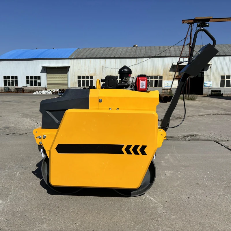 Oem Gasoline Diesel Engine Mini Road Roller Soil Road Machinery 500kg 600kg Roller Compactor