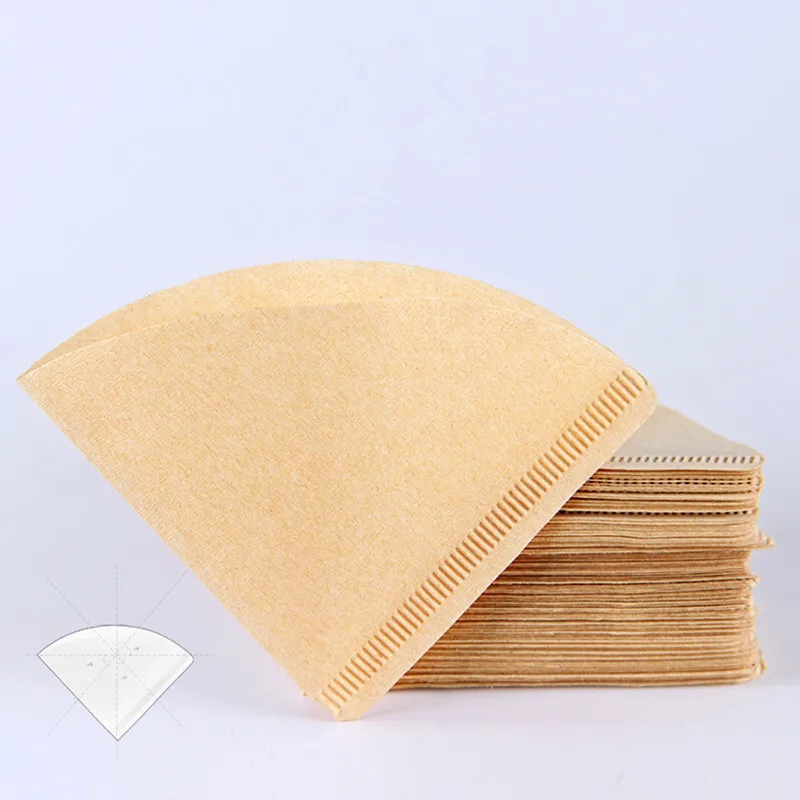 Ecocoffee V60 Pour Over Paper Coffee Filter Household Barista Coffee Maker 40 100pcs Per Bag Japanese Material Filters