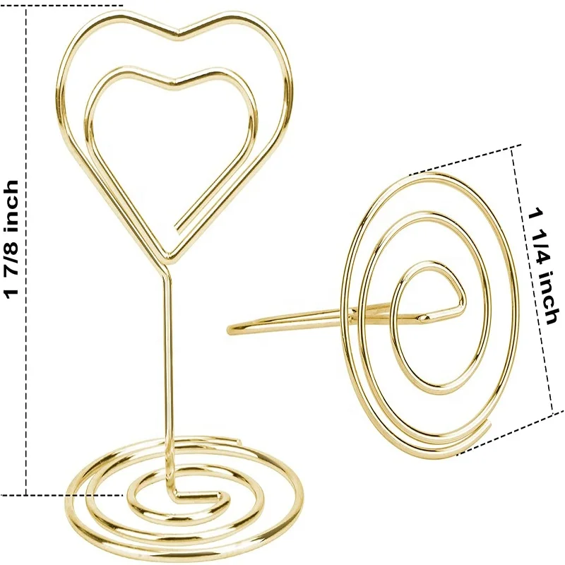 Новое поступление, золотистый зажим для свадебного стола, металлический держатель для фото и карт