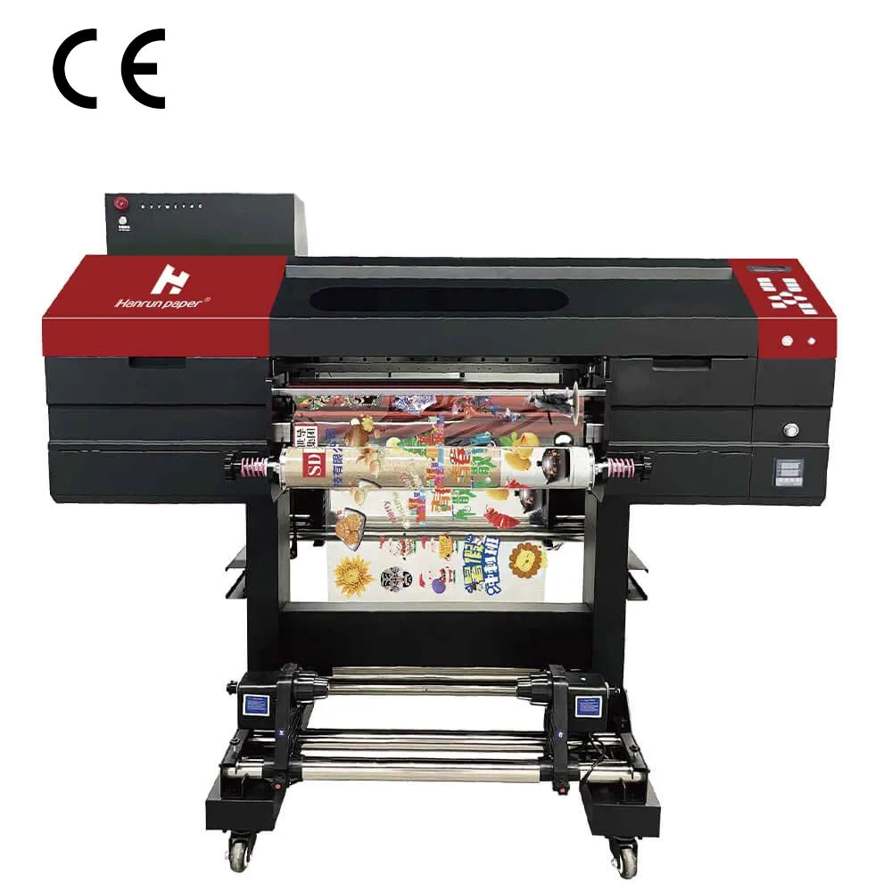 best selling label 3d cristal roll to roll 3 head  uv dtf sticker printer 24 inch