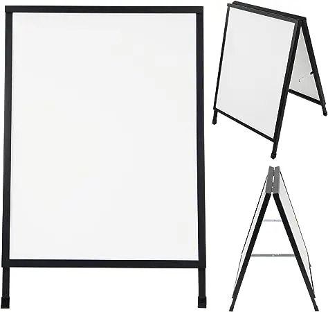 Custom A-Frame Sidewalk Aluminium Sign Folding A-Type Frame Double Side Metal Sign Holder For Indoor Display Outdoor Advertising
