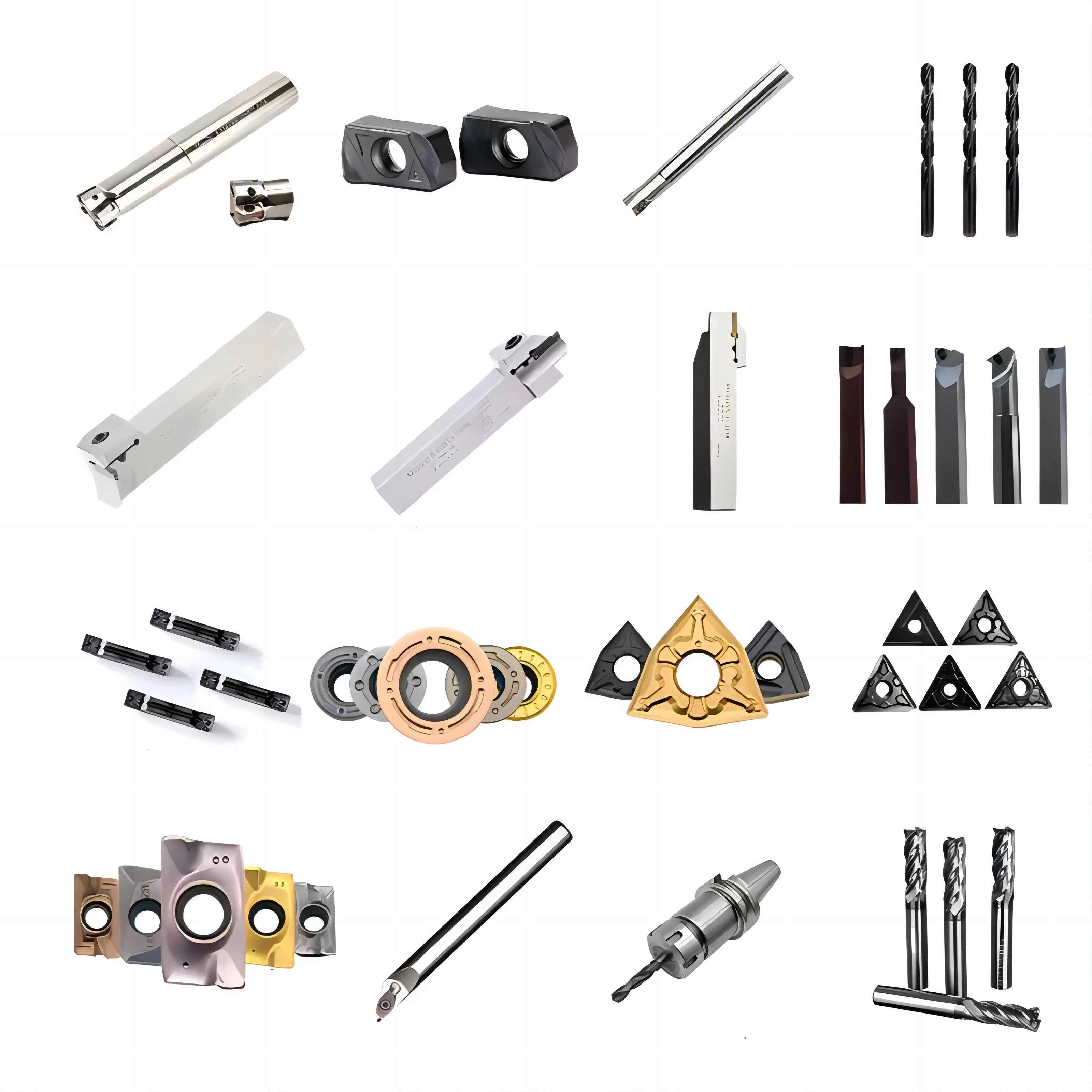 Carbide EndMill 4 6 8 10mm 4Flutes HRC55 Milling Cutter Alloy Coating Tungsten Steel Cutting Tool CNC Endmills