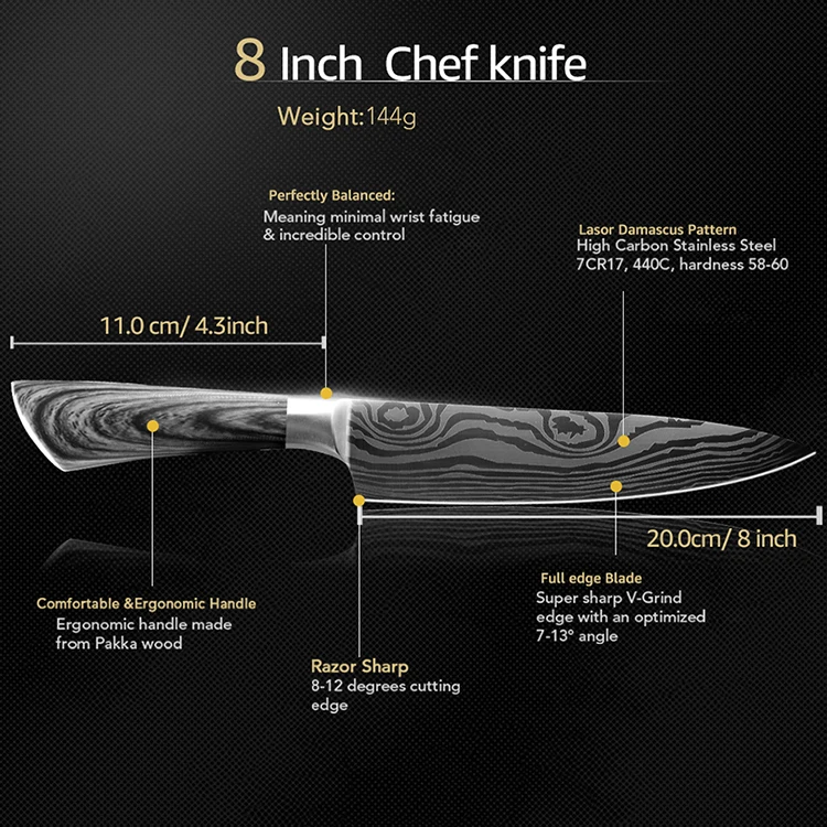 Knife Set Kitchen Meat Tools Carver Boning Fixed Blade Forging Viking Cleaver Forged High-carbon Steel Honesuki Hunting
