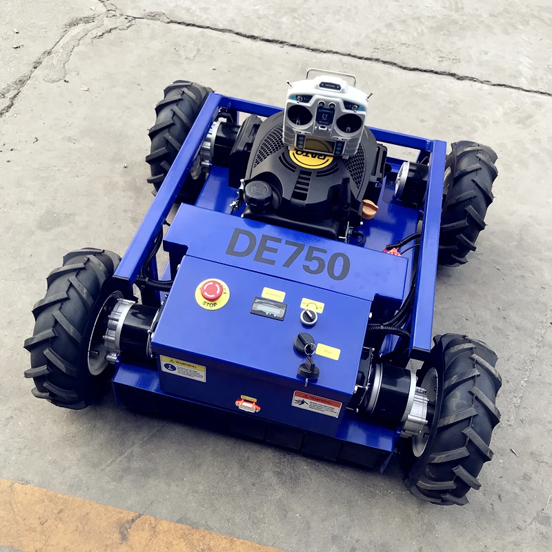 New robot remote lawn mower tire type can climb slope mini robot lawn mower for home farm garden golf course