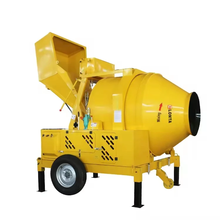 LONTA JZC750 750L 5 Bags 1 Yard Self Loading Diesel Mobile Pump Construction Cement Concrete Mixer Machine Betonniere 750L