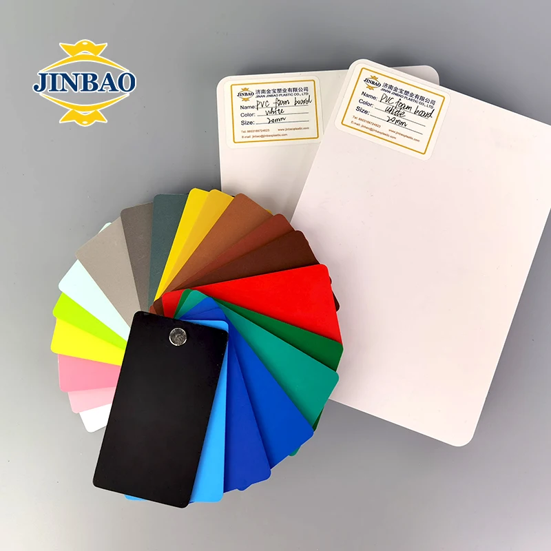 JINBAO different colorful colour PVC foam sheet 1220x2440mm 4ftx8ft with high hard surface  wpc foam boardproduction