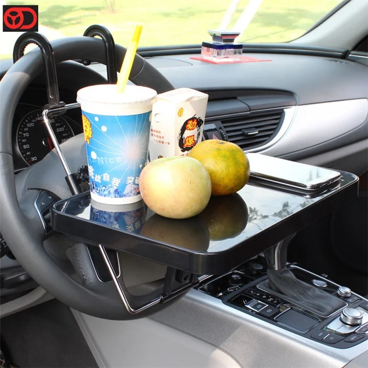  2021 Universal Laptop Ipad Car food table Food eating hook on steering Wheel car tray for