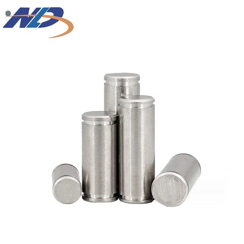 NLD Customized High Quality 304 420 Stainless Steel 7mm Spring Taper Zirconia Knurl Grooved Threaded Dowel Pin Zinc Alloy Carton