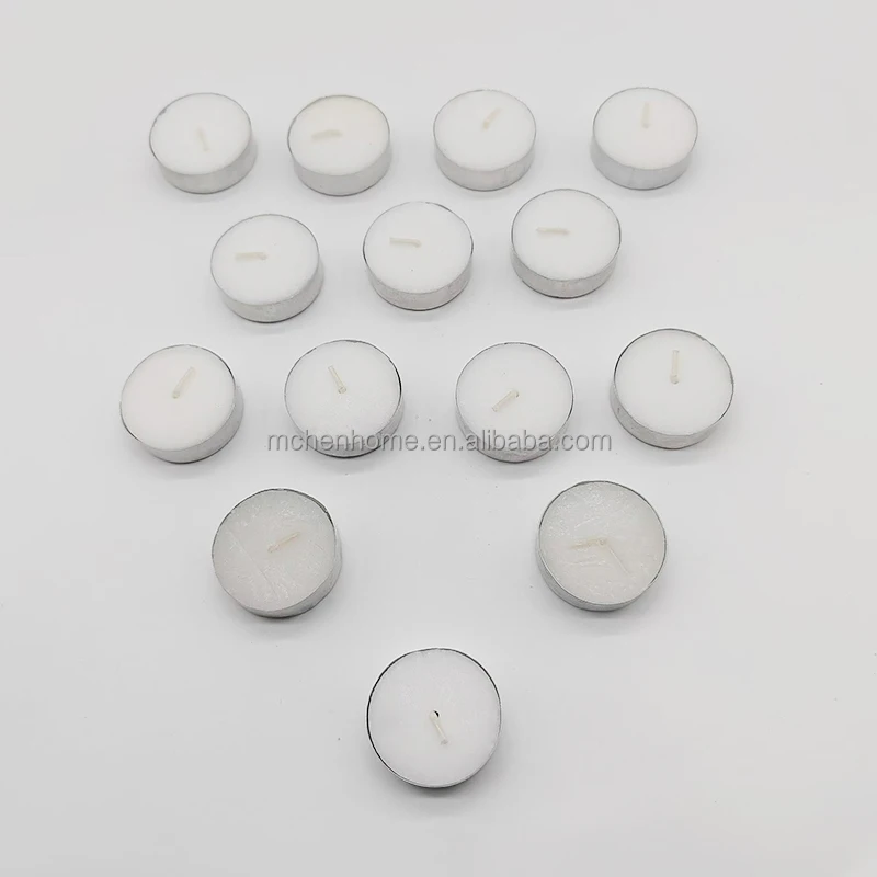 Factory Direct Selling Paraffin Wax 4 hours burning Unscented White Tealight Candles For Germany Home Market