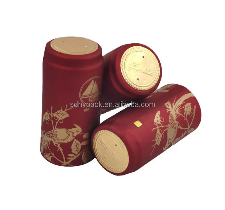 Wholesale tear off wine bottle shrink wrap cap seal pvc bottles heat