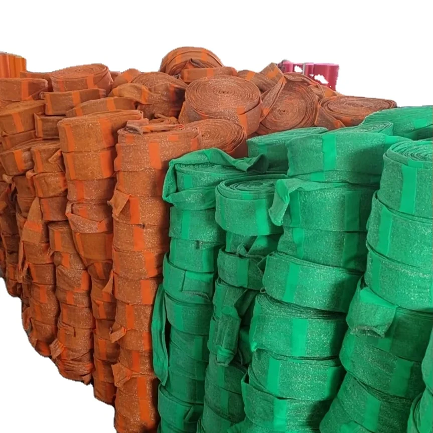 kitchen cleaning wire inside fabric scrub cloth steel wire mesh scallion cloth sponge pad