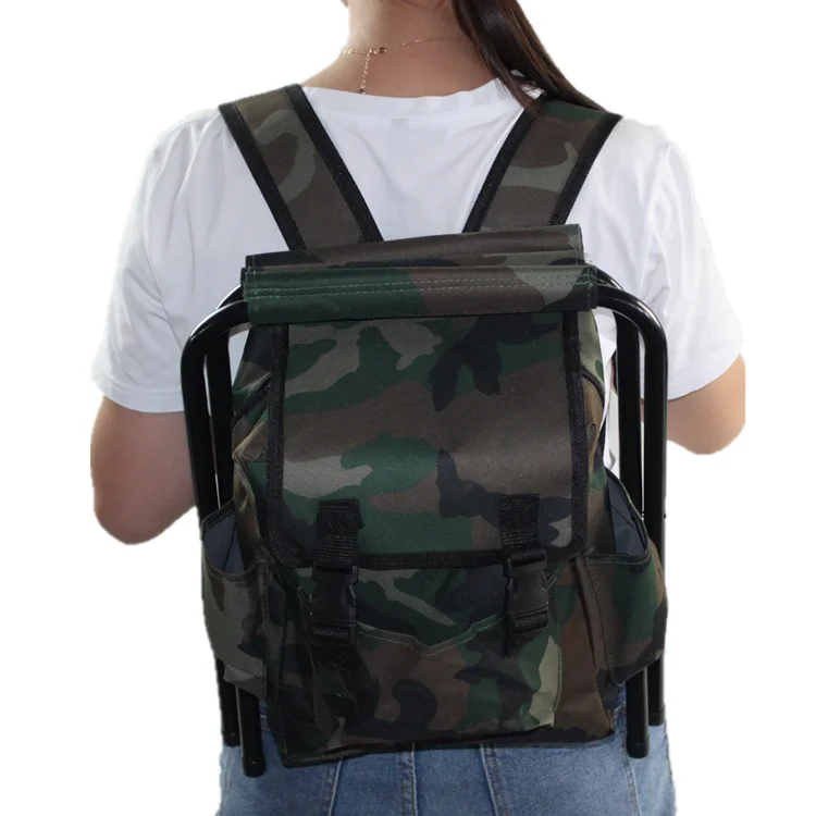 Backpack Waterproof Stool Fashion Outdoor Fishing Leisure Camping Folding Stool With Side Bag