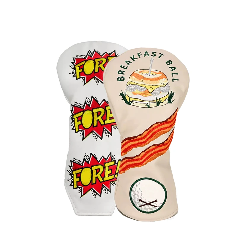 Waterproof New Design Golf Head Covers Custom Logo Printing Embroidery Bulk Leather Golf Head Covers