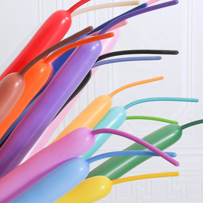 Plain Matte Magic Long Latex Balloons Single Unisex Opp Bag or Customized All Party Supplies for Party Gift Diy 1.8g 100pcs 260