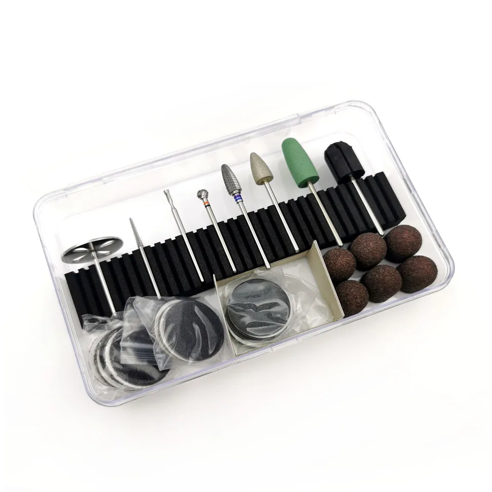 
Pedicure Nail Drill Bits Kit Salon Foot Calluse Polishing Care Tool Electric Sanding Paper & Disc & Sanding Caps Set 