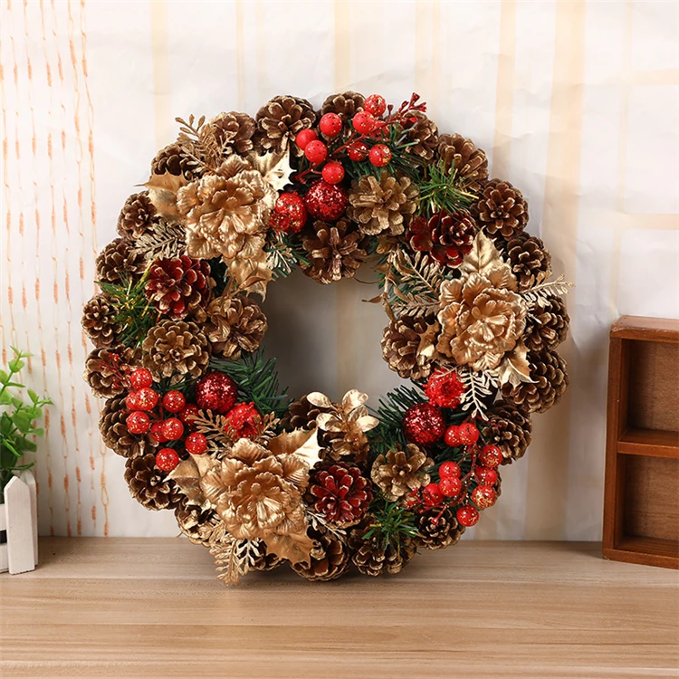 
2020 new design christmas wreath garland for christmas hanging Ornaments 