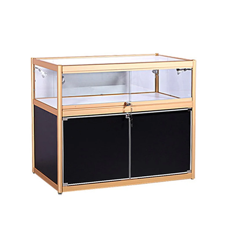 Locking Show Case Counter Used Glass Cigarette Cigar Tobacco Smoke Display Cases With Lock