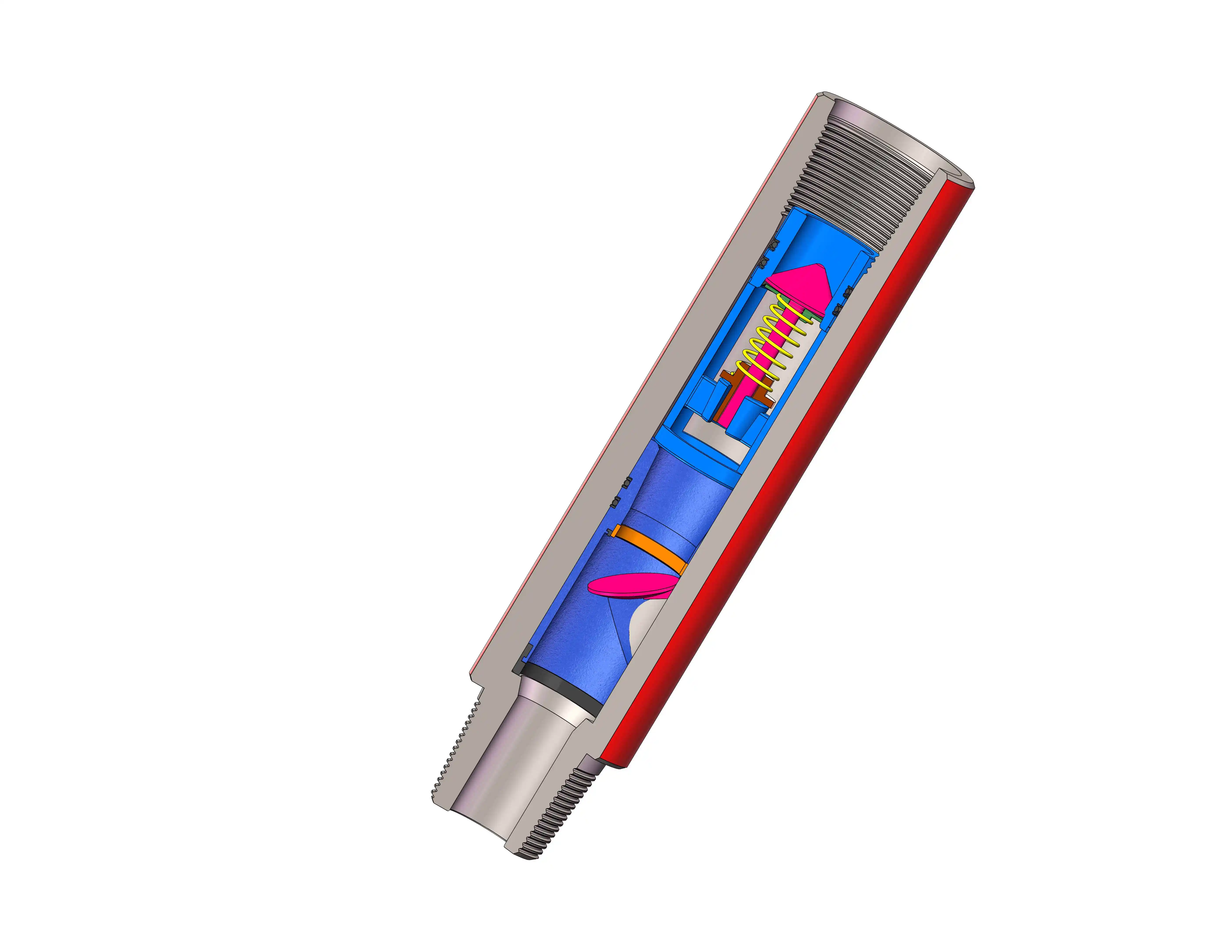 Combination spool reduces drilling fluid shock Combination drilling tool check valve