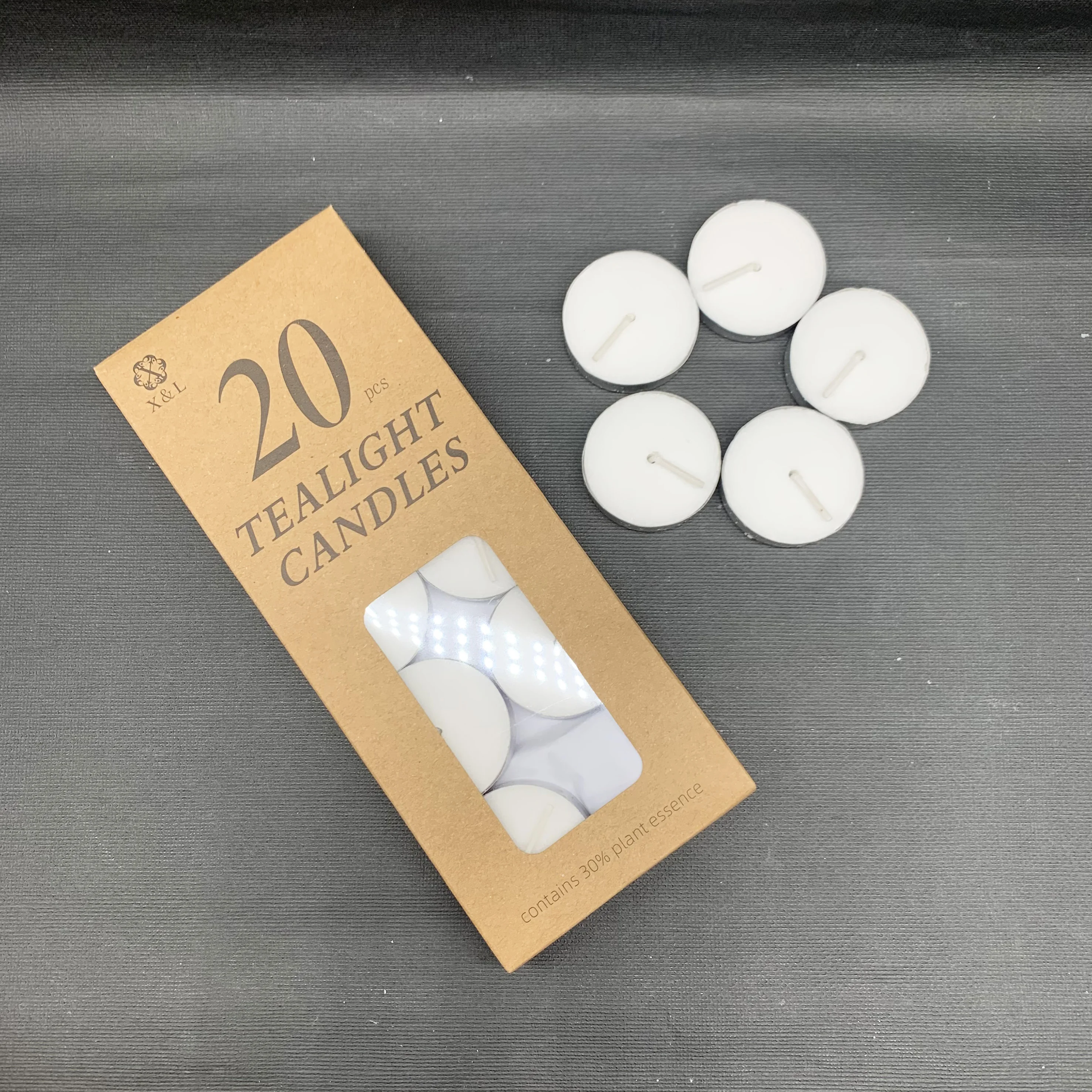 Wholesale 20 Pack Unscent Paraffin Wax White Tealight Candles For Shabbat Weddings Christmas Home Decorative