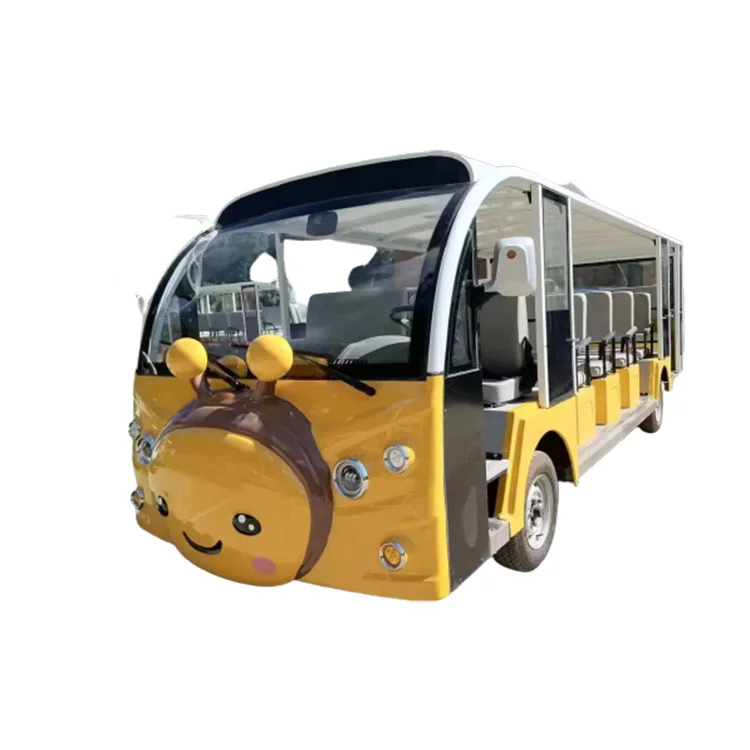 Cartoon Colorful Sightseeing Car Electric Vehicle with 8 to 23 Seats Customized Mini Bus for Adult and Children