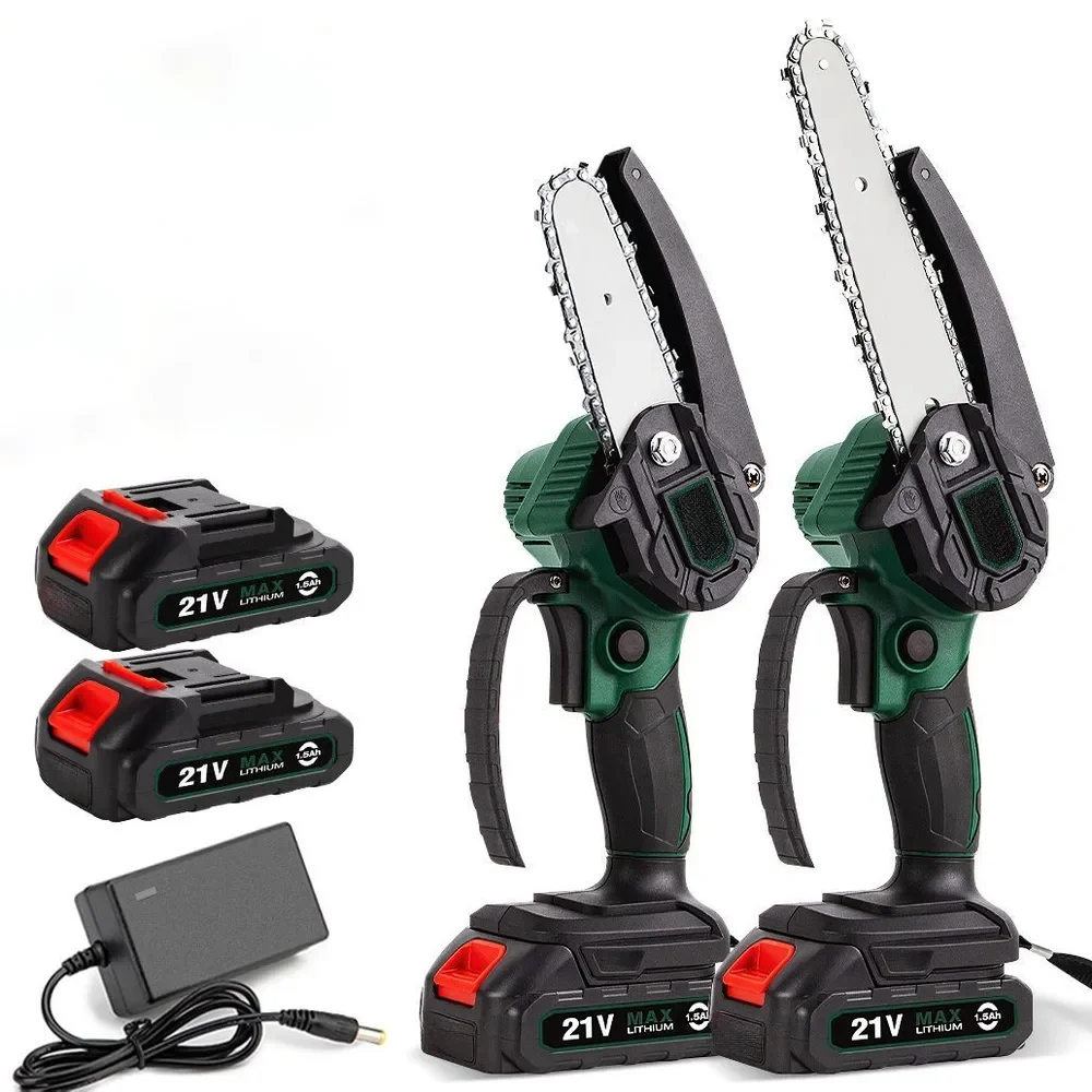 F.EASY.D Mini Chainsaw Cordless with Auto-Oiler 6 Inch Handheld Electric Chain Saw with 2 Batteries Small Chainsaw for Wood