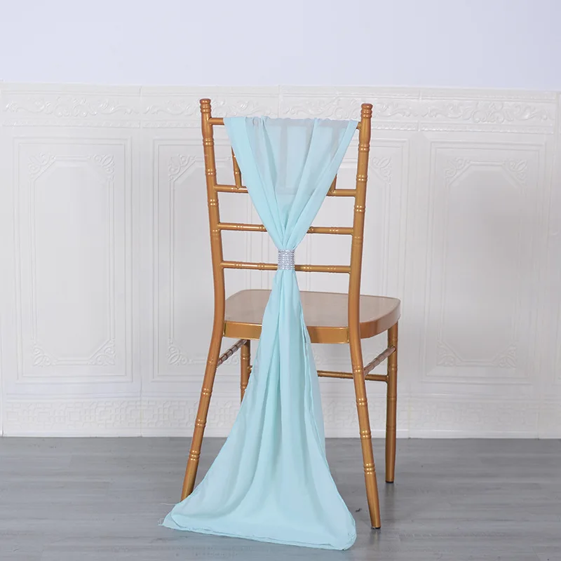 Cheesecloth Chair Cover Drapes Wedding Event Venue Decor Vertical Drapes Chiffon Chair Sashes for Party Wedding Decoration