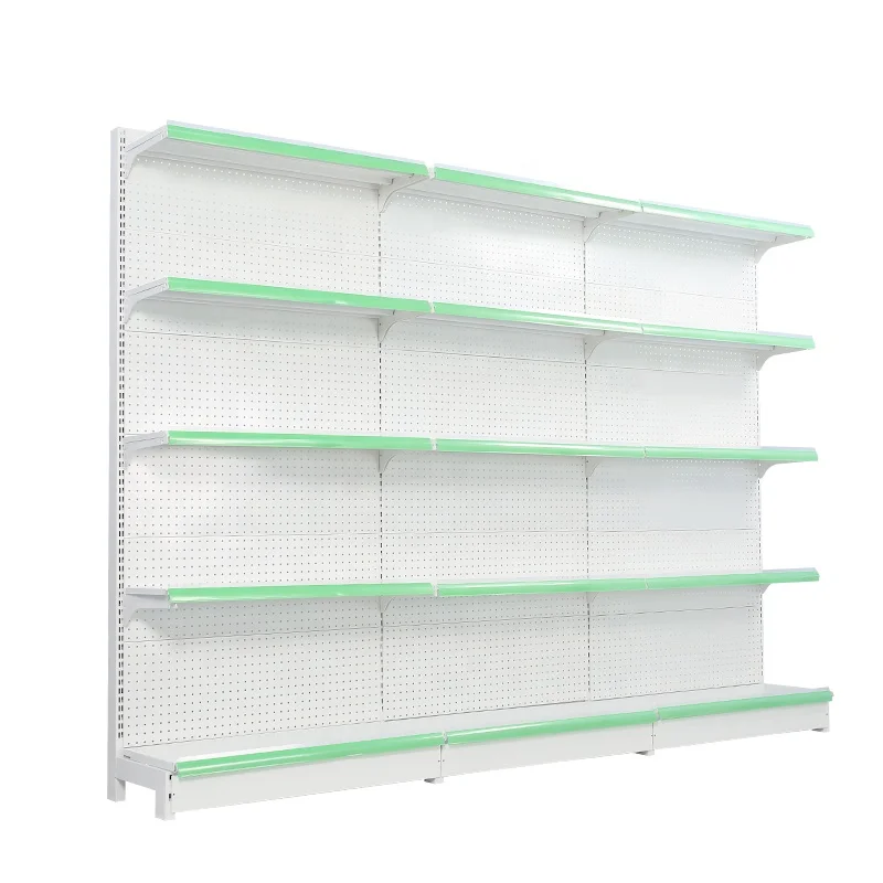 Drugstore pharmacy display stand medical shop racks shelves with end shelves