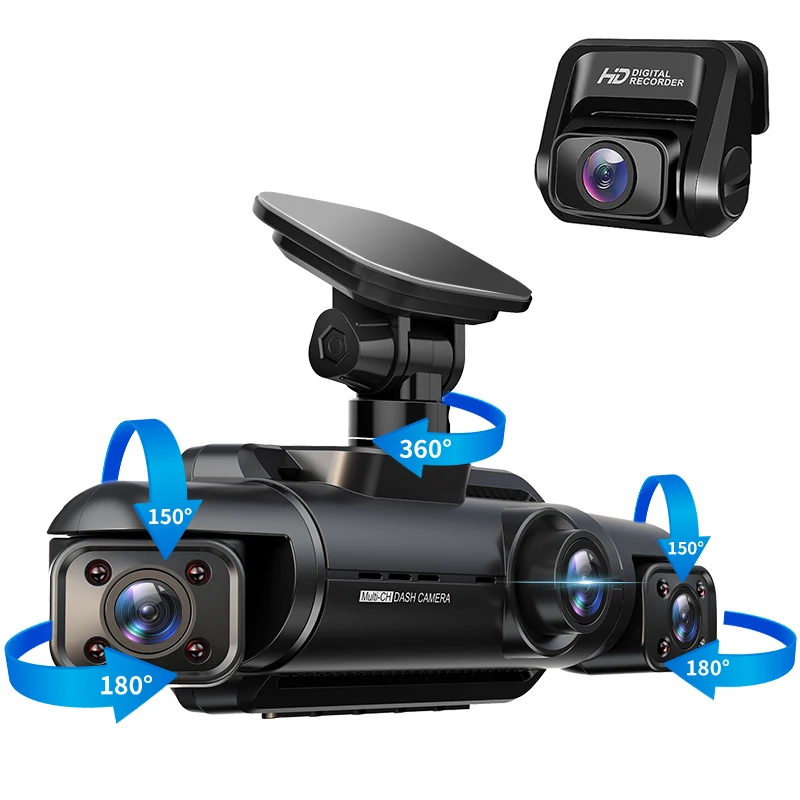 wholesaler 360 degree all sides car dvr wifi gps dash cam with cpl filter hardwire radar kit 4 channel camera 2K