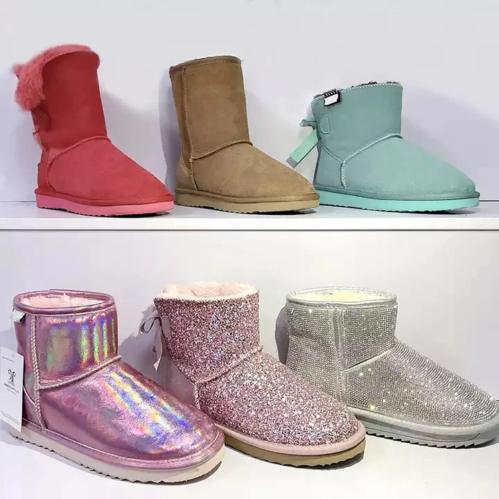 Hot sale Free sample Girl Snow Boots platform Designer waterproof man shoes Winter Warm Sheepskin Real Boots for Women 2022