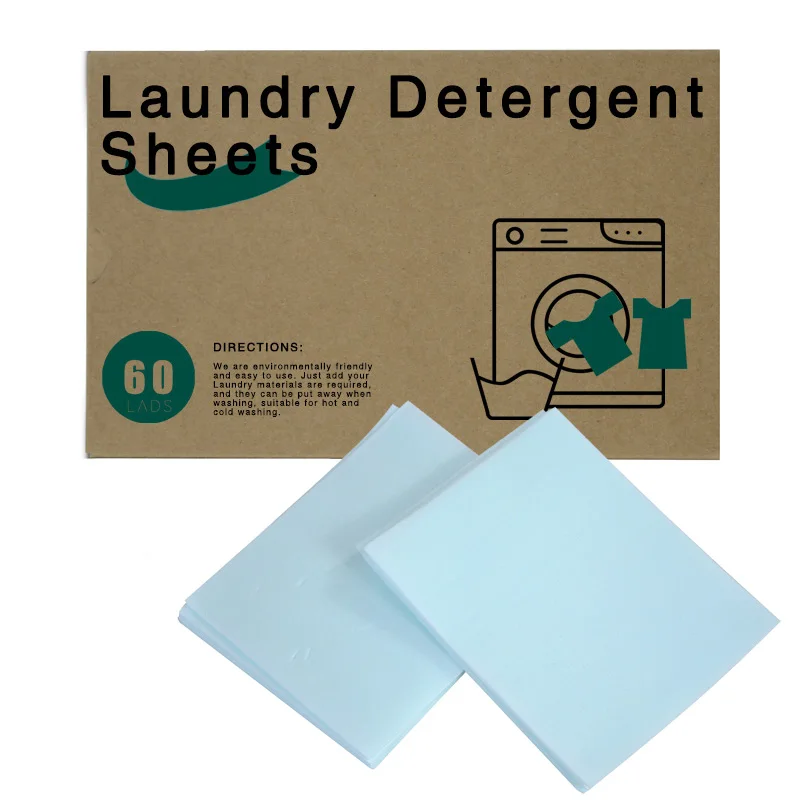 Pure Plant Laundry Detergent Strips Strong Deep Cleaning Baby Cloth Underwear Laundry Detergent Paper Sheets
