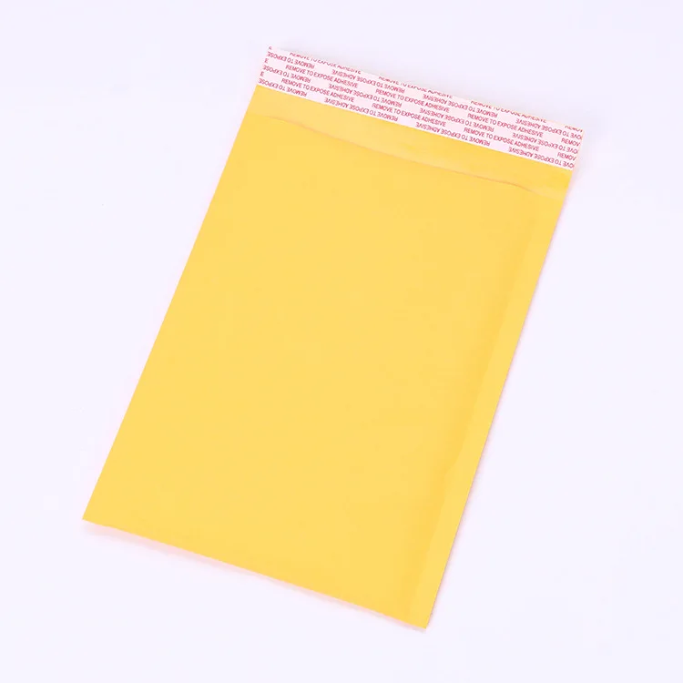 Hotsale Waterproof  Custom ECO Poly Yellow Kraft Paper Bubble Mailer Bag Express Delivery Packing Bag Self Adhesive Envelope Bag