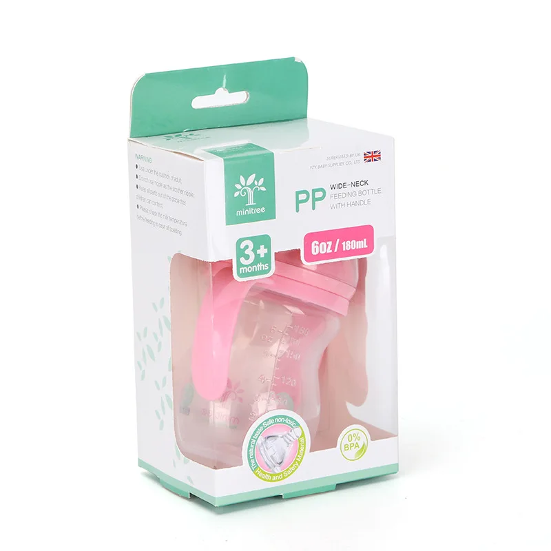 180ml baby weaning artifact wide-caliber feeding bottle nozzle breast milk anti-flatulence pp foreign trade export