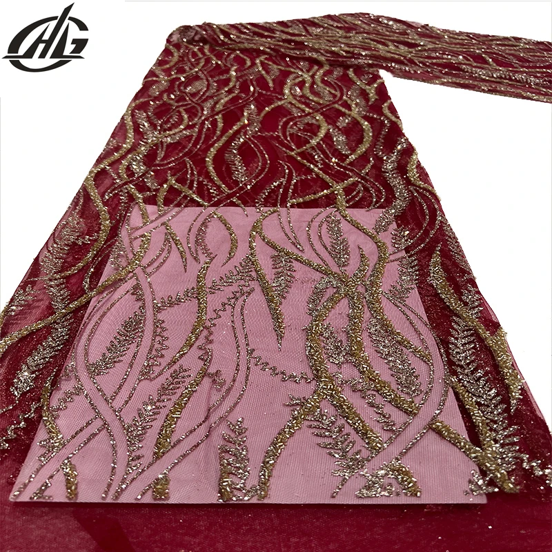 wholesale price china wholesale luxury african indian embroidered fabric for ladies african lace dress fabric manufacturer