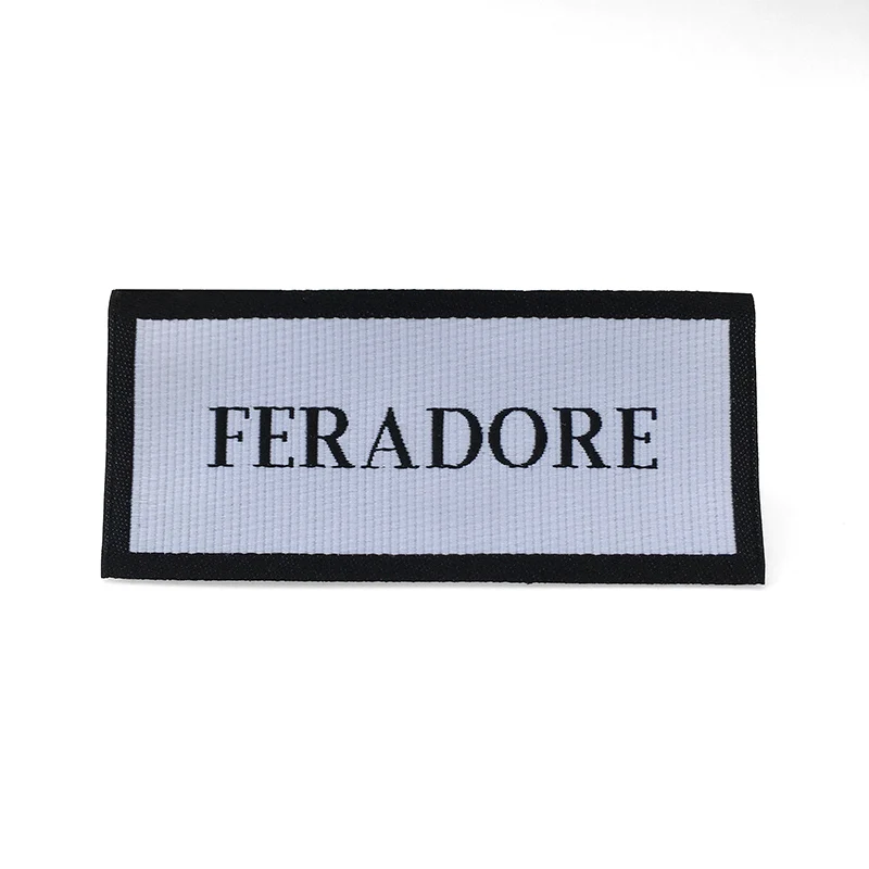 Wholesale Custom Private White Clothing T shirt Underwear Woven Label For Woman Clothes