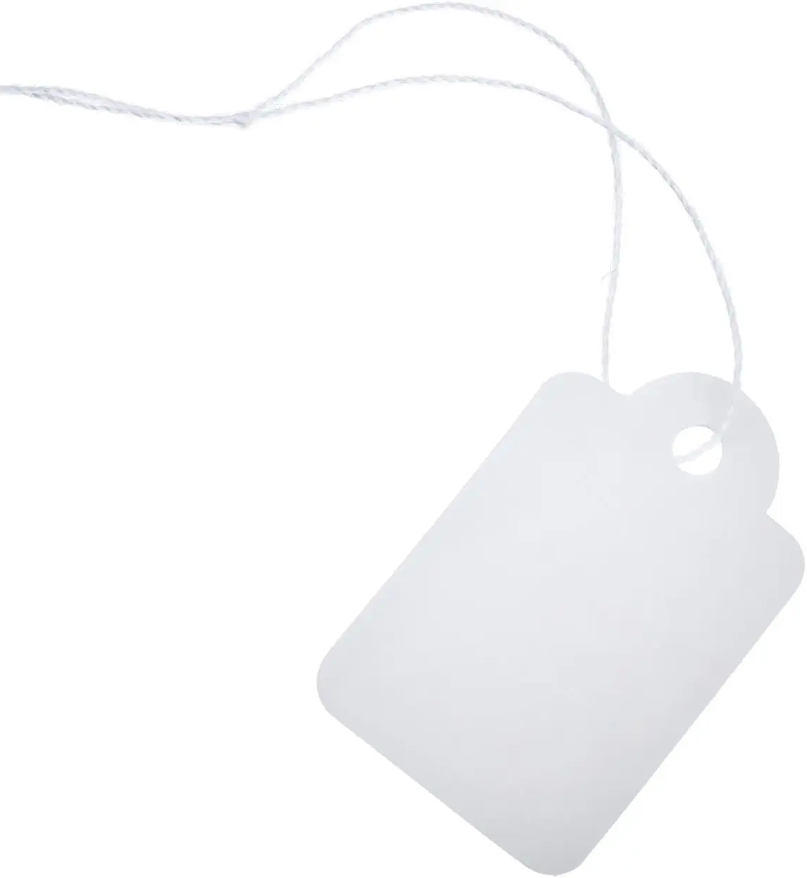 customized hang tag White Blank Tags with Elastic String  label hang swing tags for garment clothing
