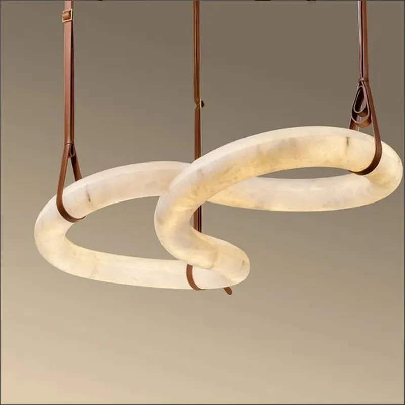 Customized living room chandelier modern chandelier light LED furniture villa lighting luxury pendant light Alabaster Chandelier