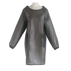 Translucent waterproof smock pet shop beauty car wash long sleeved TPU Kitchen Apron