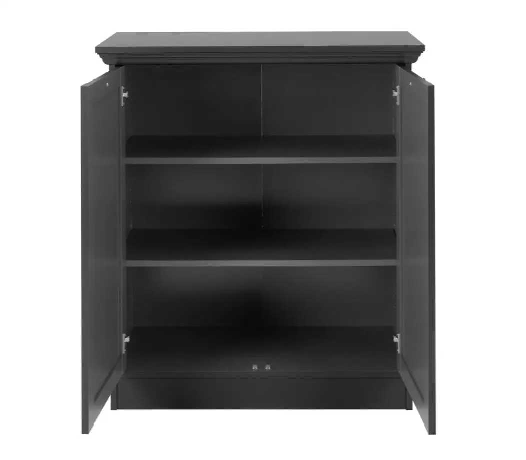 Multipurpose 2 doors in anthracite gray finish sideboard chest of drawers storage cabinet