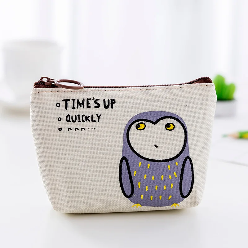 Cute Women Canvas Fabric Small Coin Purse For Women Cards Printed Mini Change Wallet Money Bag