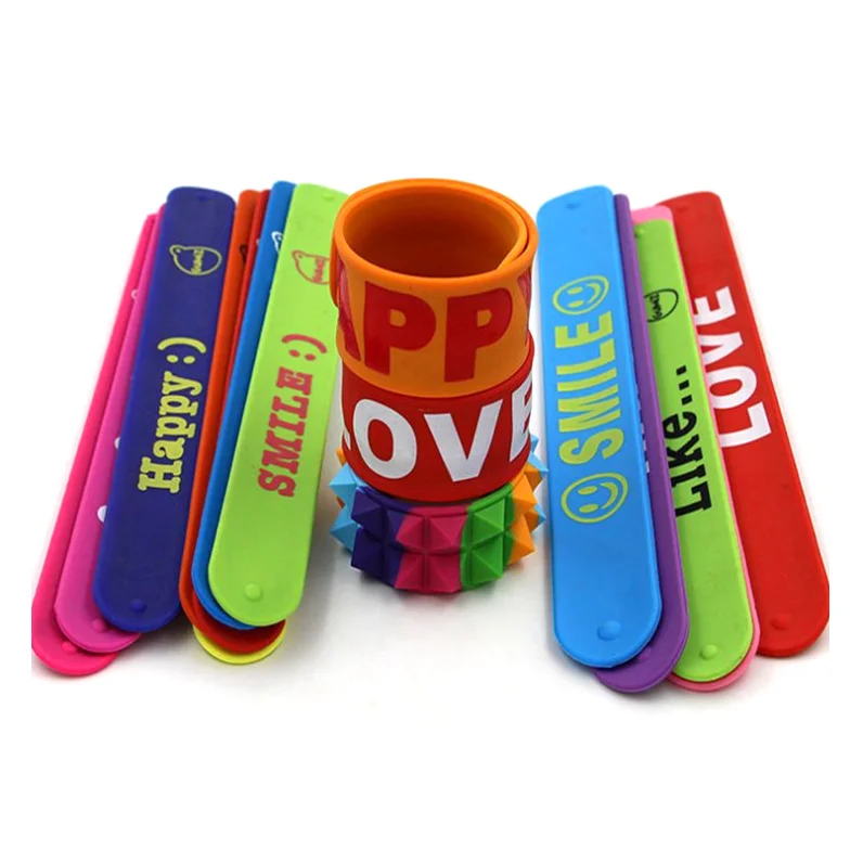 DIY Silicone Rainbow  Wrist Bands for Adults & Kids families Craft Soft and Safe for Party Favors   slap bracelet