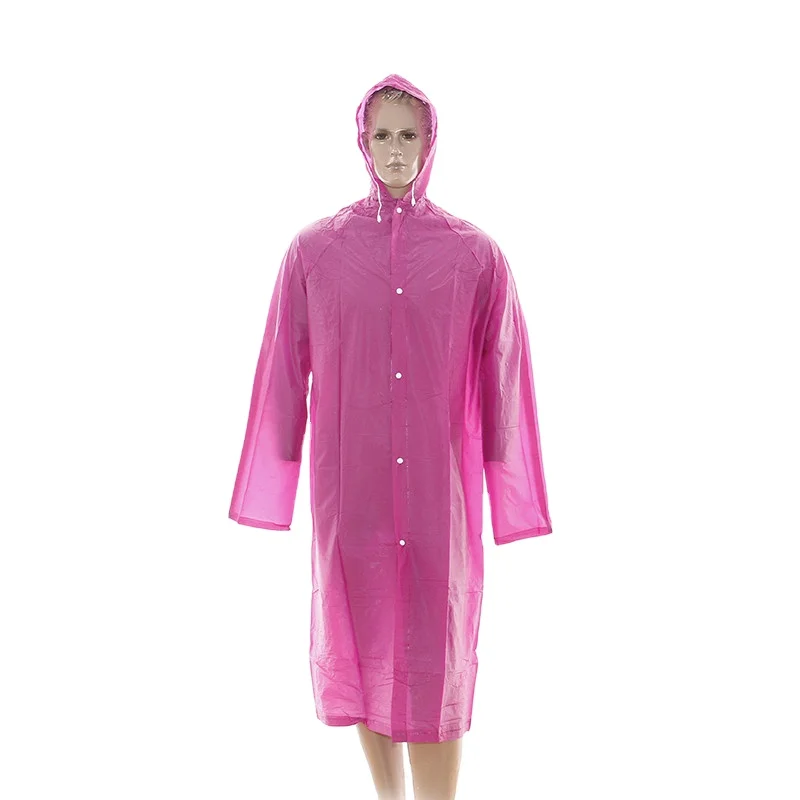 pink long pvc raincoat