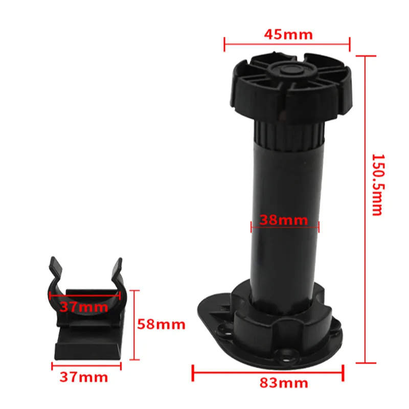 China High Quality Modern Furniture Adjustable Cabinet Leg PP Plastic Sofa Legs For Sofa