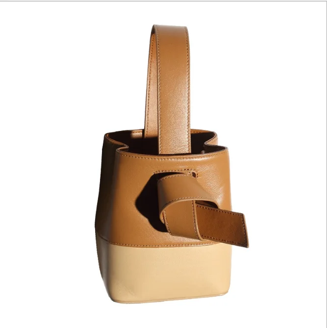 2019 кожаные сумочки корейская мода нишевой дизайн популярная цветная Портативная сумка-мешок сумка-мессенджер