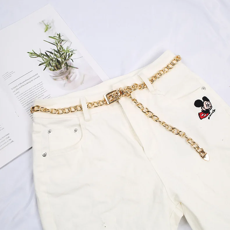 Wholesale Fashion Belt Accessories Alloy Metal Strap Chain For Belt Silver Fashion Designer Chain Belt For Women