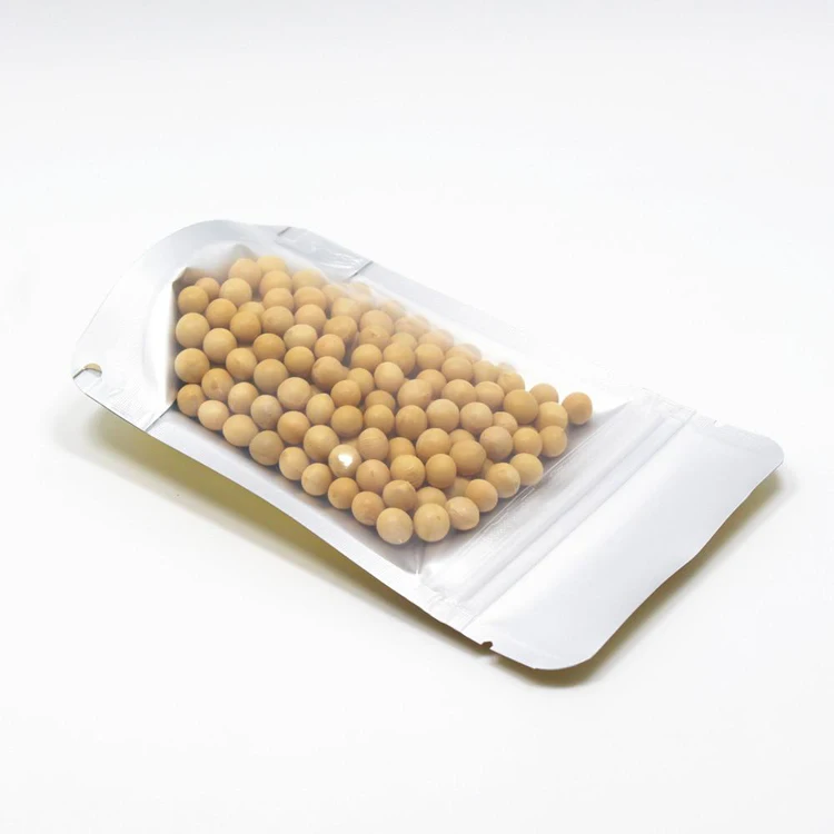 costom print clear front window stand up pouch with zipper