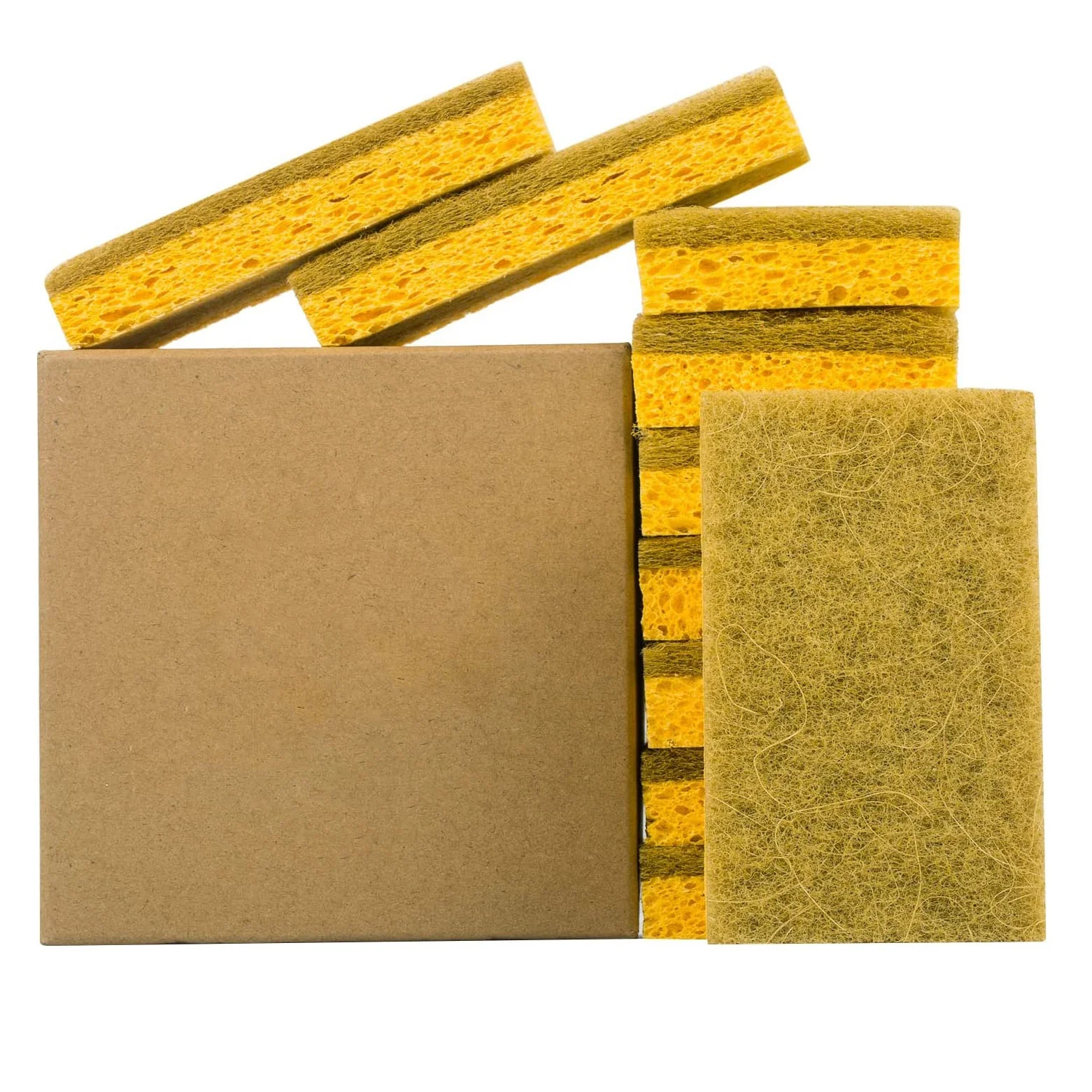 Оптовая продажа Экологически чистая губка для мытья посуды из натуральной кокосовой пальмы кухни