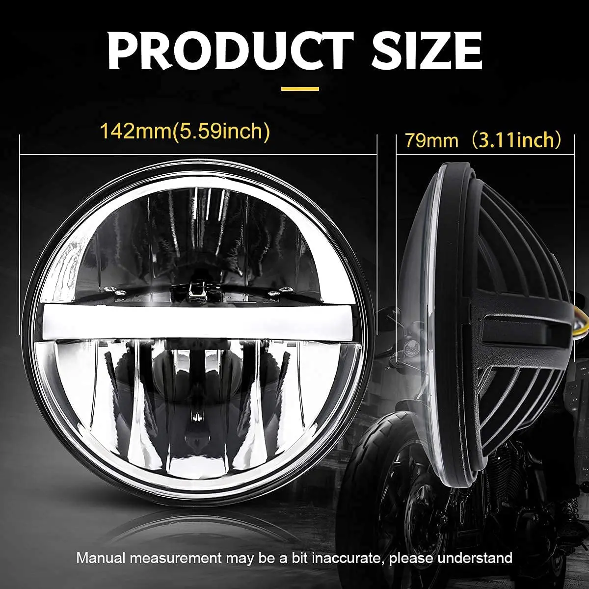 Wholesale  5.75 inch 48W High/Low Beam Round Led Headlight for Motocycle