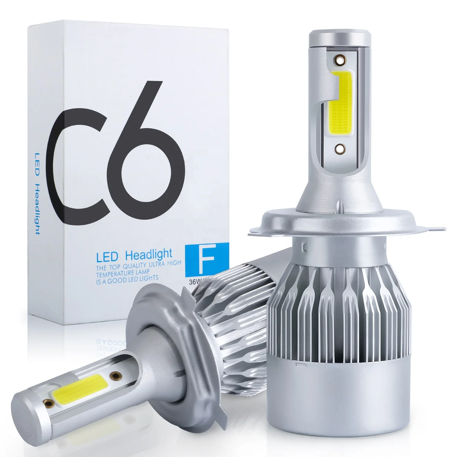 YOBIS цены по прейскуранту завода-изготовителя C6 COB H7 H8/H11 9005/9006 светодиодные лампы для передних фар 36W 3800LM автоматического включения света наборы противотуманных продажи