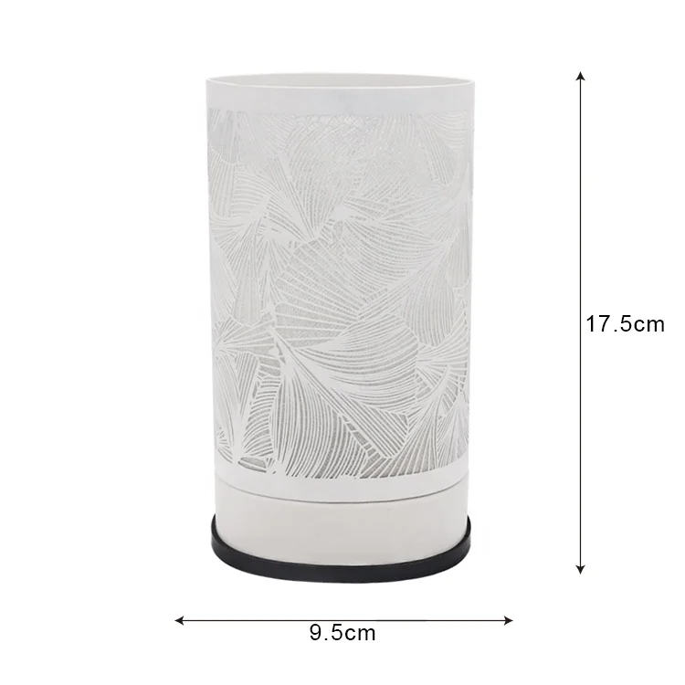 Electric Touch Warmer with glass insert dish white metal touch dimming table lamps aroma oil wax warmer